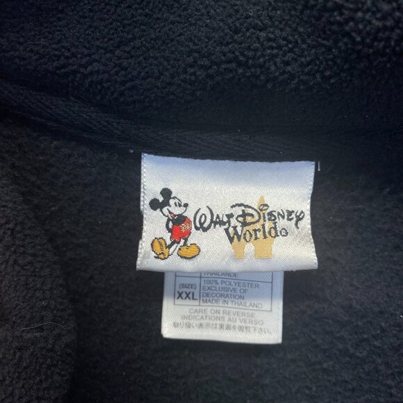 Walt Disney World Vintage Black Long sleeve Fleece Mickey Unisex Size XXL - Picture 3 of 11